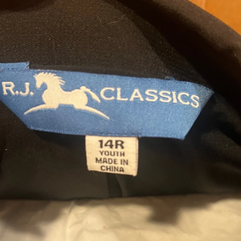 RJ Classics Navy Equestrian show coat, size 14R - Picture 3 of 4